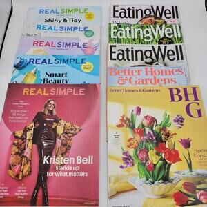 Spring Theme Magazine Lot of 10 Real Simple, Eating Well, BH&G